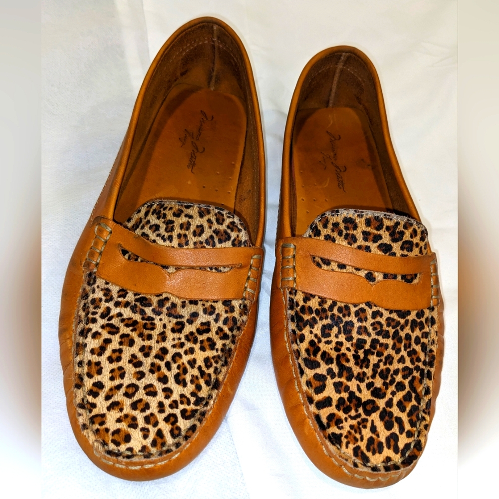 Massimo Matteo Firenze Animal Print Penny Loafers - Picture 2 of 9